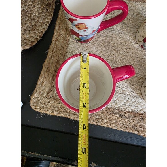 Williams Sonoma Set Of 4 LETTERS TO SANTA Teddy Bear X-Mas Coffee Mugs 4" 2007 - Picture 7 of 8